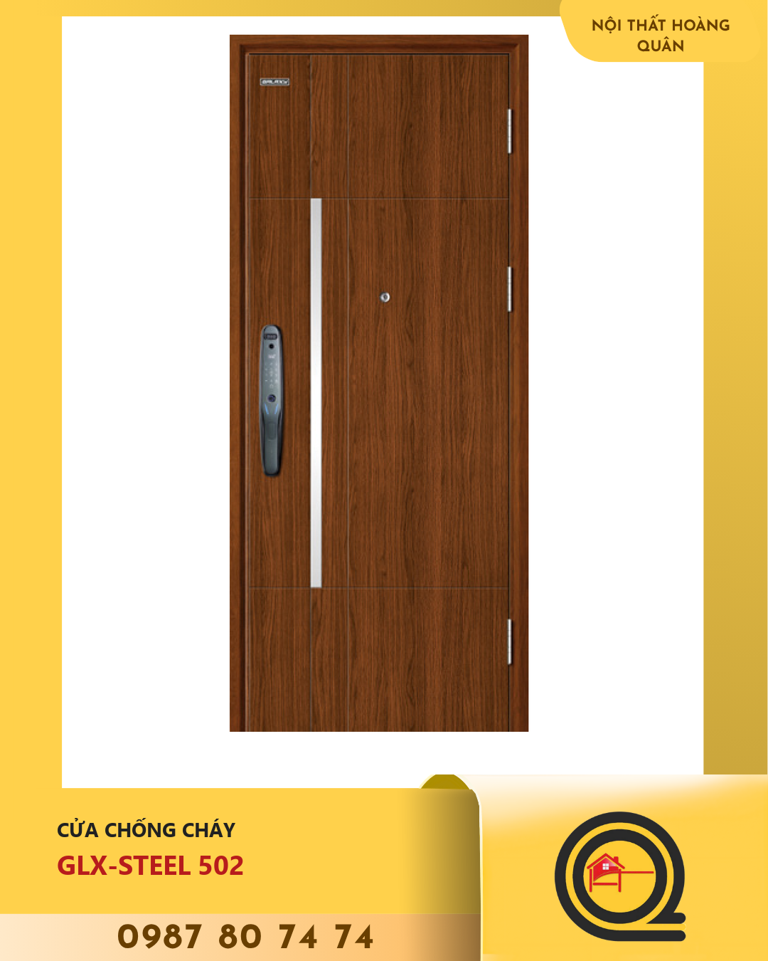 Cửa Thép Vân Gỗ GLX-STEEL 502